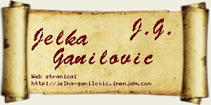 Jelka Ganilović vizit kartica